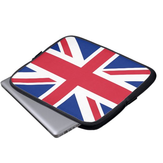 Laptop Sleeve unter britische Flagge (Vorne Knopf)
