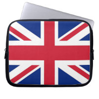 Laptop Sleeve unter britische Flagge