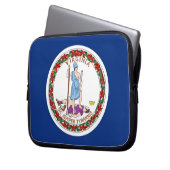 Laptop Sleeve unter der Flagge des Staates Virgini (Vorderseite Links)