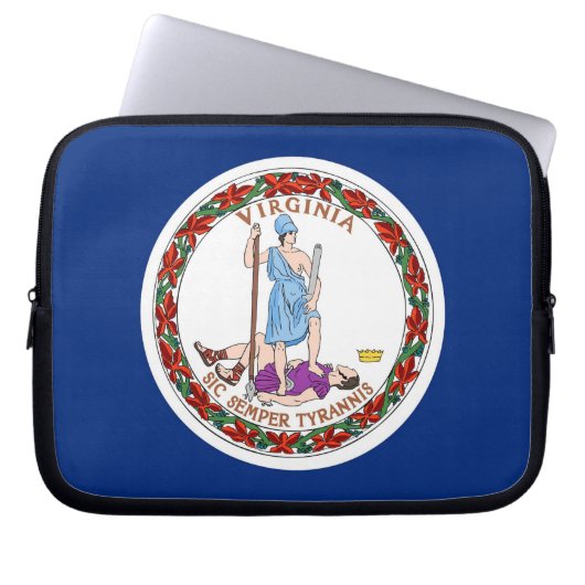 Laptop Sleeve unter der Flagge des Staates Virgini (Vorderseite)