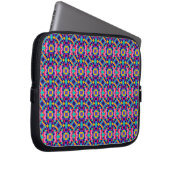 Laptop sleeve with a vibrant geometric pattern (Vorne Rechts)