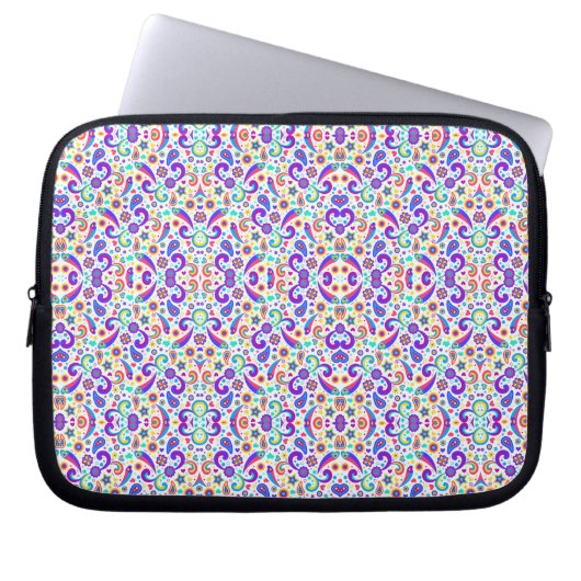 Laptop sleeve with colorful abstract floral  (Vorderseite)