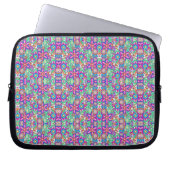 Laptop sleeve with vibrant, symmetrical pattern (Vorderseite)
