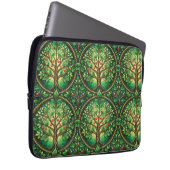 Laptop sleeve with vibrant tree of life pattern (Vorne Rechts)