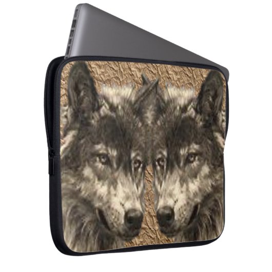 Laptop Sleeve Wolf (Vorne Rechts)