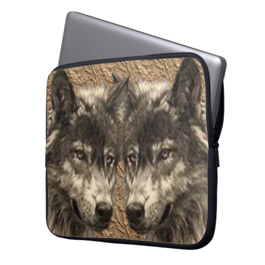 Laptop Sleeve Wolf (Vorderseite Links)
