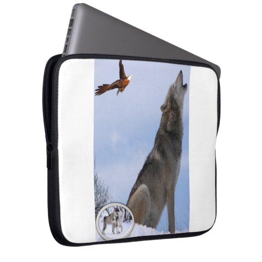 Laptop Sleeve Wolf (Vorne Rechts)