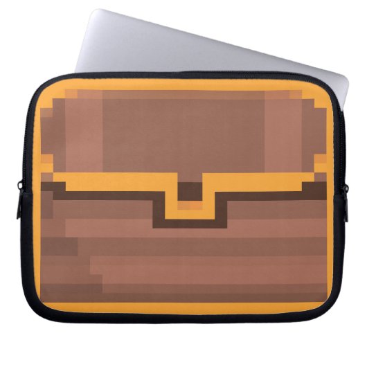 Laptop Sleeves "Tresure Chest" 01 Pixel-Art (Vorderseite)