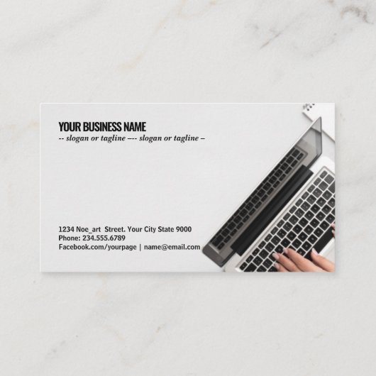 Laptop Visitenkarte (Rückseite)