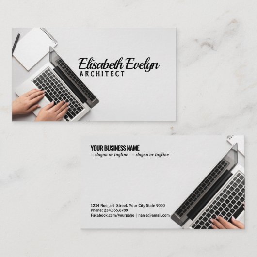 Laptop Visitenkarte (Vorne/Hinten)