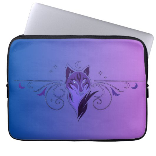 Laptophülle Purple Wolf Laptopschutzhülle (Vorderseite)