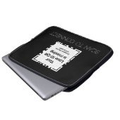 Laptopschutzhülle - BLACK - QR - GLAM Collection (Vorne Knopf)