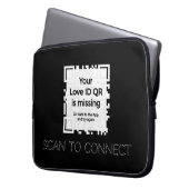 Laptopschutzhülle - BLACK - QR - GLAM Collection (Vorderseite Links)