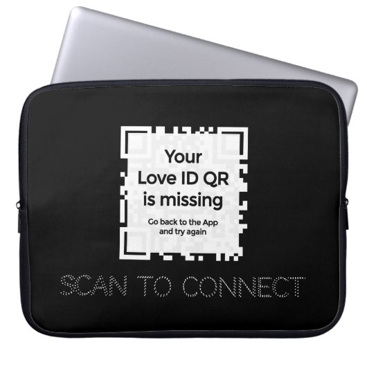 Laptopschutzhülle - BLACK - QR - GLAM Collection (Vorderseite)