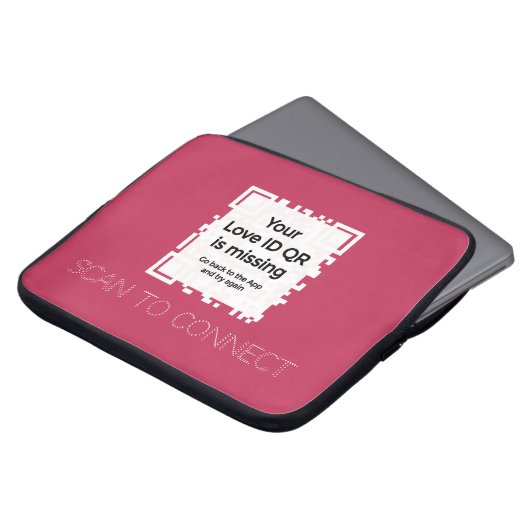Laptopschutzhülle - RED - QR - GLAM Collection (Vorne Oben)