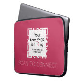 Laptopschutzhülle - RED - QR - GLAM Collection (Vorderseite Links)