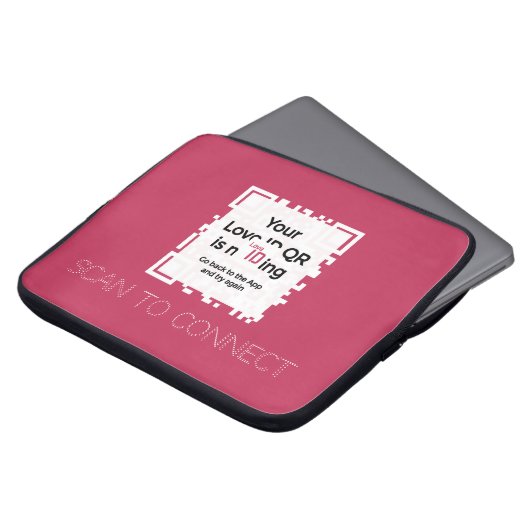 Laptopschutzhülle - RED - QR - GLAM Collection (Vorne Oben)