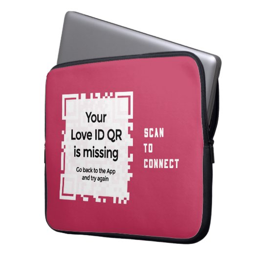 Laptopschutzhülle - RED - QR - PURE Collection (Vorderseite Links)