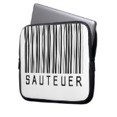 Laptopschutzhülle "SAUTEUER" in Schwarz (Vorderseite Links)