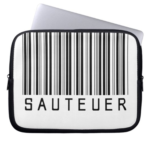 Laptopschutzhülle "SAUTEUER" in Schwarz (Vorderseite)