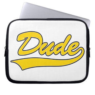 Laptoptasche, Alter, Athletic Brush Text, Gelb Laptopschutzhülle
