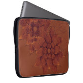 Laptoptasche - Bronze-Blumen Laptopschutzhülle (Vorne Rechts)