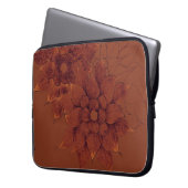 Laptoptasche - Bronze-Blumen Laptopschutzhülle (Vorderseite Links)