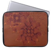 Laptoptasche - Bronze-Blumen Laptopschutzhülle (Vorderseite)