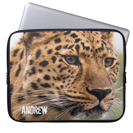 Laptoptasche Leopard Laptopschutzhülle (Vorderseite)