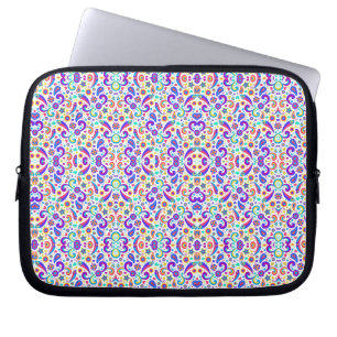 Laptoptasche mit farbenfrohem abstraktem floralem laptopschutzhülle