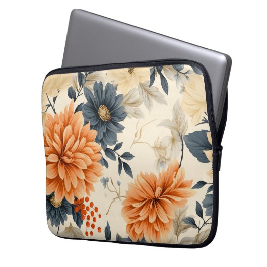 Laptoptasche mit floralem Design Laptopschutzhülle (Vorderseite Links)