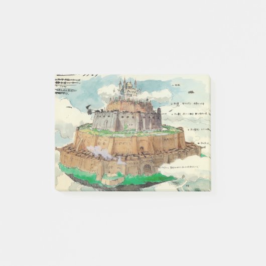 Laputa Konzept Kunst Post-it Klebezettel (Vorderseite)