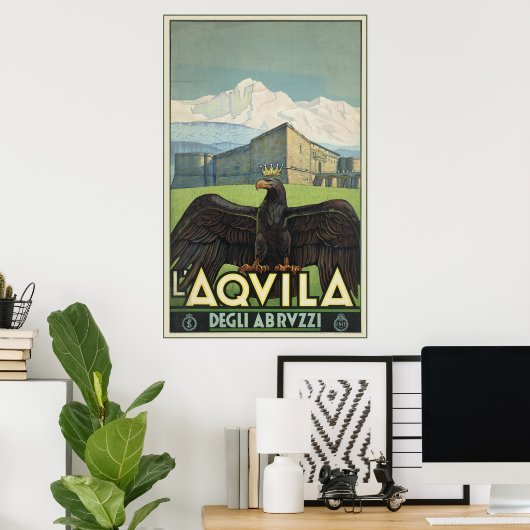 L'Aquila Degli Abruzzi Poster (Heimbüro)