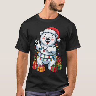 Lar Bär Santa Hut Tiere Liebhaber Hässlicher Weihn T-Shirt