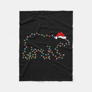 Lar Bär Weihnachtsbeleuchtung Weihnachtsmann Hut L Fleecedecke