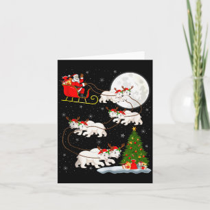 Lar Bär Weihnachtsmann Schlitten Fliegen Lustiger  Karte
