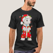 Lar Bear Christmas Lights Santa Costume Cute Anima T-Shirt (Vorderseite)