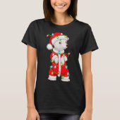 Lar Bear Christmas Lights Santa Costume Cute Anima T-Shirt (Vorderseite)