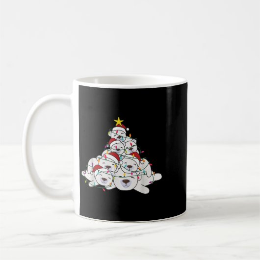 Lar Bear Christmas Tree Funny Animal Christmas Lar Kaffeetasse (Links)