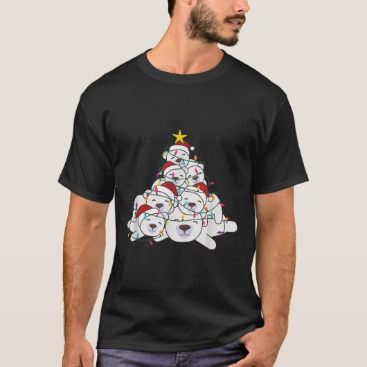 Lar Bear Christmas Tree Funny Animal Christmas Lar T-Shirt (Vorderseite)