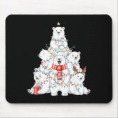 Lar Bear Christmas Tree Xmas Pajamas Mousepad (Vorne)