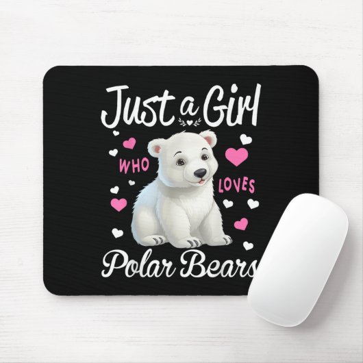 Lar Bear Girl Women Funny Just A Girl Who Love Lar Mousepad (Mit Mouse)