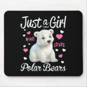 Lar Bear Girl Women Funny Just A Girl Who Love Lar Mousepad (Vorne)