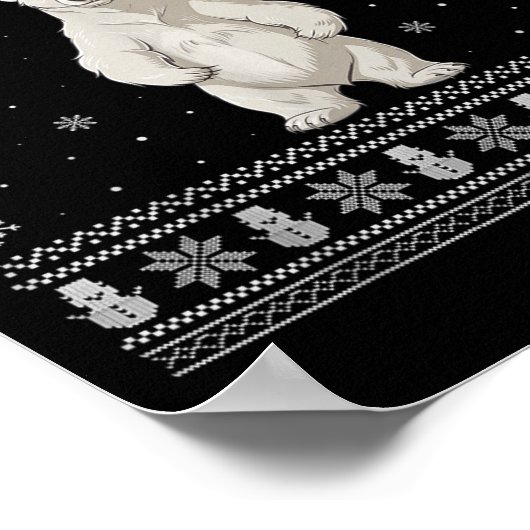 Lar Bear Lovers Men Women Santa Ugly Xmas Sweater Poster (Ecke)