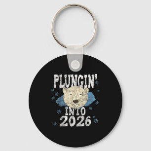Lar Bear Plunge - Eintauchen in das kalte Neujahr  Schlüsselanhänger