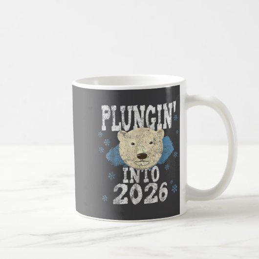 Lar Bear Plunge - Plungin' Into 2026 New Year Cold Kaffeetasse (Rechts)