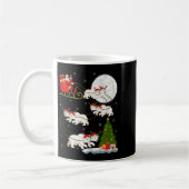 Lar Bear Santa Sleigh Flying Funny Magical Christm Kaffeetasse (Links)