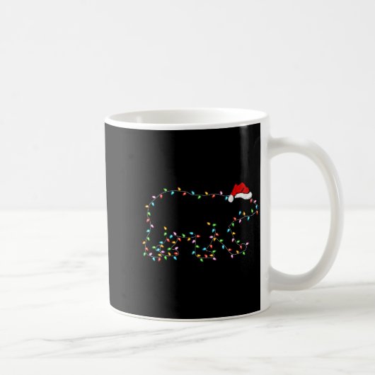 Lar Bear Xmas Lighting Santa Hat Lar Bear Christma Kaffeetasse (Rechts)