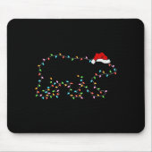 Lar Bear Xmas Lighting Santa Hat Lar Bear Christma Mousepad (Vorne)
