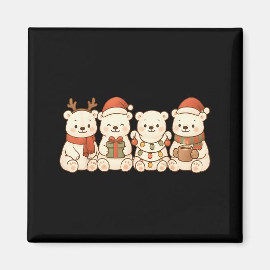 Lar Bears Kids Boys Girls Christmas Lar Bears Magnet (Vorne)